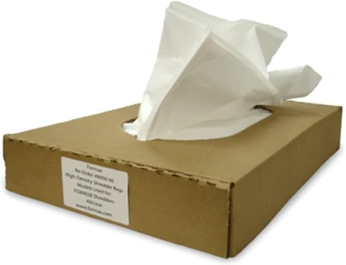 Formax 8000-50 High Density Shredder Baler Bags for Use with FD 8500, FD 8502, FD 8502AF, FD 8602, FD 8652CC, FD8650HS, FD 8732HS & FD 8730HS Office Shredders, Case of 100