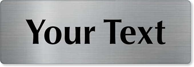 SmartSign Custom Steel Sign - 2" x 6", 40 mil Stainless Steel Metal, Personalized Engraved Sign for Business, Office, Door, Wall, Heavy-Duty Premium Engraved Steel Plaque, Silver and Black