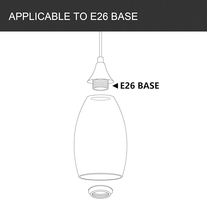 Fixture Replacement Globe Shade,Lampshade for E26 Base 1-5/8 Inch Fitter, Color Art Glass Oval Lampshade Cover for Pendant Kitchen Wall Sconce Chandelier Vanity Light (1, Orange)
