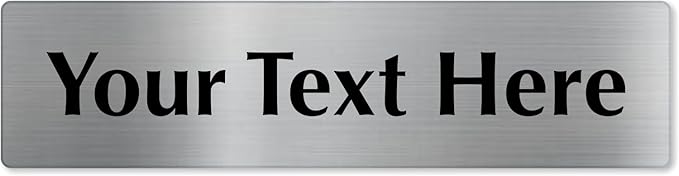 SmartSign Custom Steel Sign - 2" x 8", 40 mil Stainless Steel Metal, Personalized Engraved Sign for Business, Office, Door, Wall, Heavy-Duty Premium Engraved Steel Plaque, Silver and Black