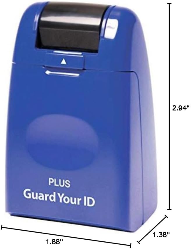 Guard Your ID Identity Protection Stamp Roller, Blue