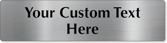SmartSign Custom Steel Sign - 3" x 12", 40 mil Stainless Steel Metal, Personalized Engraved Sign for Business, Office, Door, Wall, Heavy-Duty Premium Engraved Steel Plaque, Silver and Black