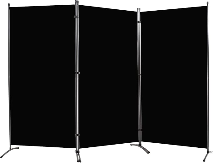 Room Divider 6FT Folding Privacy Screens, 3 Panel Partition Room Dividers w/Freestanding Design, Portable Wall Divider for Room Separtation, Fabric Screen Panel for Home Office Bedroom Dorm