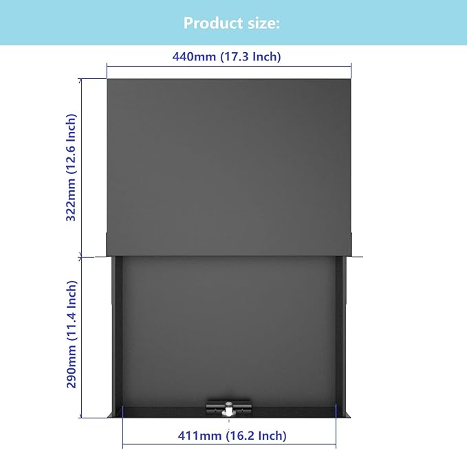 QiaoYoubang 3U Server Cabinet Case 19 Inch Rack Mount Lockable Drawer with Key, 12.6 Inch Depth (3U)
