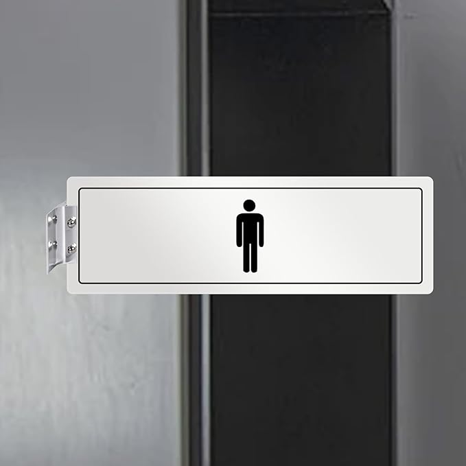 Aluminum Corridor Sign Holder, 10 Pack Direct Sign Mount Bracket, Design for Restroom, Conference Room Classic Silver Signs - 3" Length, 1/8" Substrate - Easy to Install