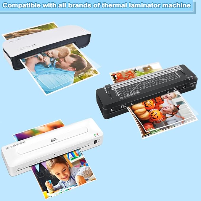 Laminating Pouches 9 x 11.5, 3 Mil Laminating Sheets 200 PCS Clear Thermal Laminate Sheets Holds 8.5 x 11 Inch Sheets, Universal Lamination Paper for Laminator, Photos, Files, Round Corner