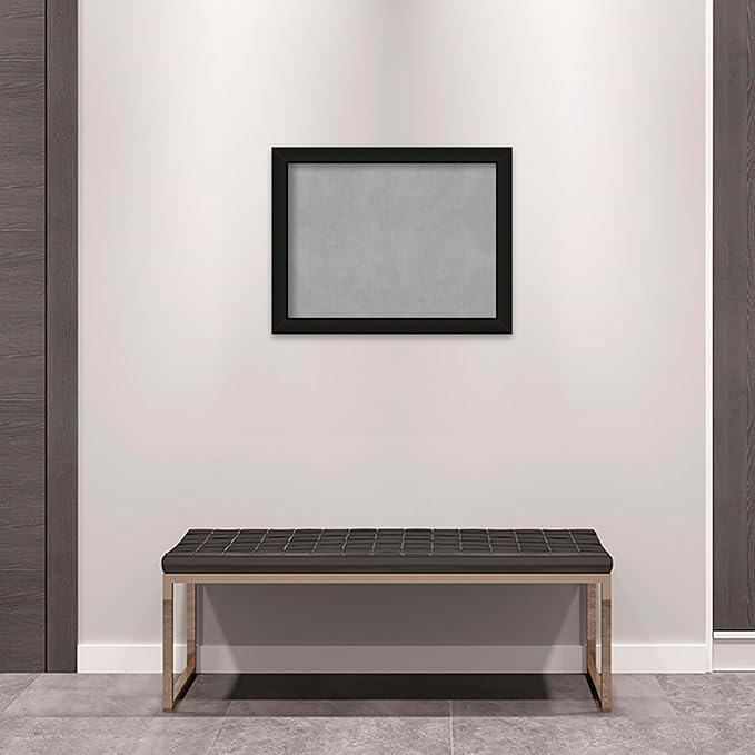 Amanti Art Black Framed Magnetic Board 21x27 Medium Vision Board for use with Magnets, 100% Metal Sheet to Display Items as Office Decor or for Home Organization in mudroom, Kitchen or Kids Room