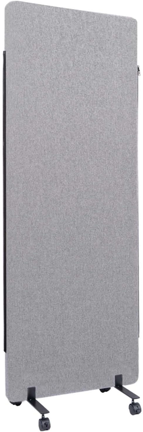 Soundproof Room Divider W/Wheels, 66in Office Dividers for Sound Proofing & Reducing, Sound Proof Dividers for Office Partitions Portable Temporary Wall Acoustic Wall Divider (Cool Grey, 1 Panel)