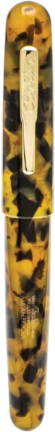 Conklin All American Fountain Pen in Tortoiseshell – Medium Nib, Vintage Design & Superior Craftsmanship – Ideal Gift for Professionals & Pen Collectors