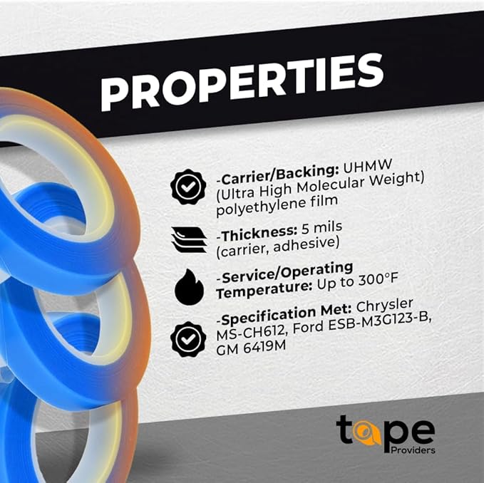 WOD SPT7A UHMW Polyethylene Transparent Film Slick Tape, 4 inch x 10 ft. Aggressive Adhesive - Ideal For Squeak Reduction, Drawers, and Bearings