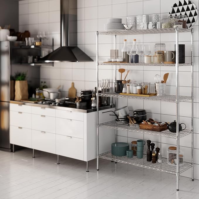 Regal Altair 18" Deep x 48" Wide x 74" Height Wire Shelving Kit | 5-Tier | NSF Commercial Storage Rack Unit