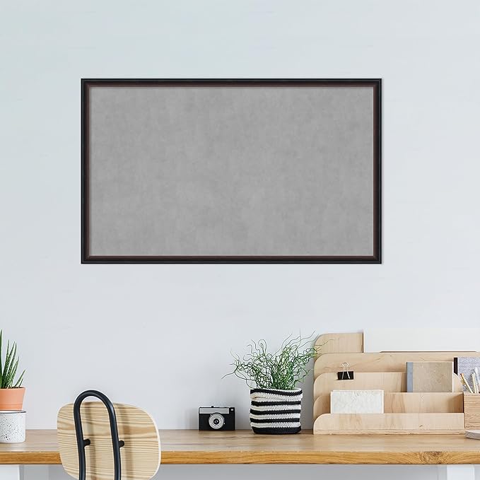 Amanti Art Black Framed Magnetic Board 26x42 Large Vision Board for use with Magnets, 100% Metal Sheet to Display Items as Office Decor or for Home Organization in mudroom, Kitchen or Kids Room