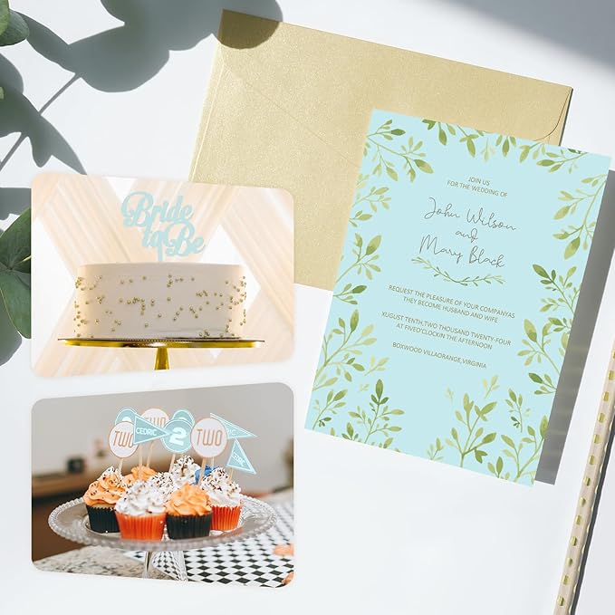 110lb Blue Cardstock, Goefun 100 Sheets Thick Blue Card Stock 300 GSM for Invitations, Menus, Poster, DIY Card