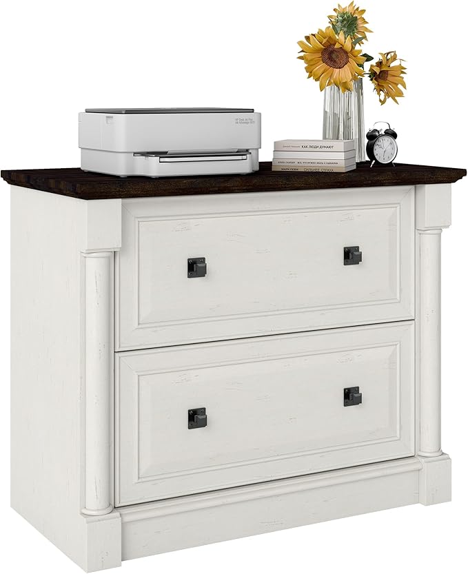 blini 2 Drawer File Cabinet Farmhouse Lateral File Cabinet with Hanging File Folders,Fits Letter/Legal/A4 Sizes, 36.8" Large Wood File Storage Cabinets Printer Stand for Home Office
