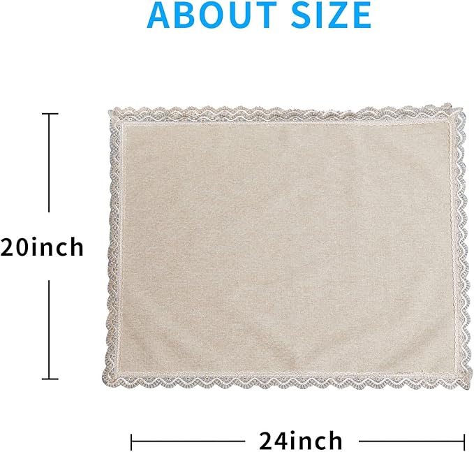 MINJIATEX Couch arm Covers,Non-Slip lace Sofa arm Covers Set of 2 Washable Sofa armrests Covers for Living Room Recliner Chair arm Cover Protectors for Leather Sofa armrest slipcover (MYS-Beige)