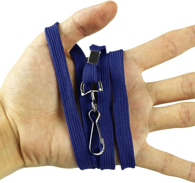 Ollain Badge Lanyards Flat Lanyard Swivel Hooks Neck Bulk lanyards with Clip 50 Pack