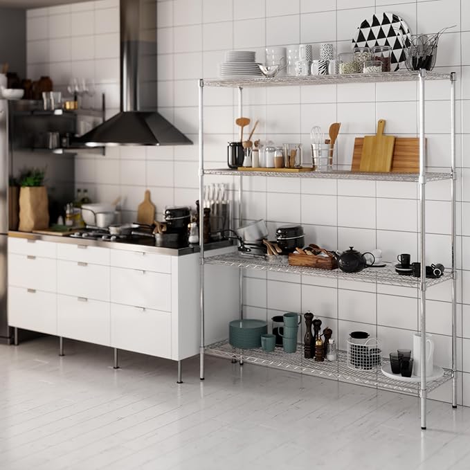 Regal Altair 18" Deep x 60" Wide x 74" Height Wire Shelving Kit | 4-Tier | NSF Commercial Storage Rack Unit