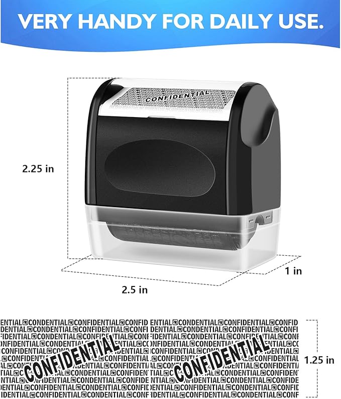 Identity Theft Protection Roller Stamp - Confidential Roller Stamp for Identity Protection & Security Stamp- Blocks Out Privacy Information, Guard Your Address & ID (3 Pack)