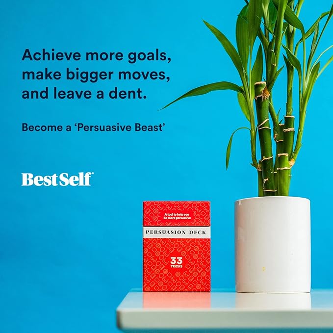 BestSelf Persuasion Deck - Persuasion Skill Cards to Master Persuasion Tricks with 33 Prompts