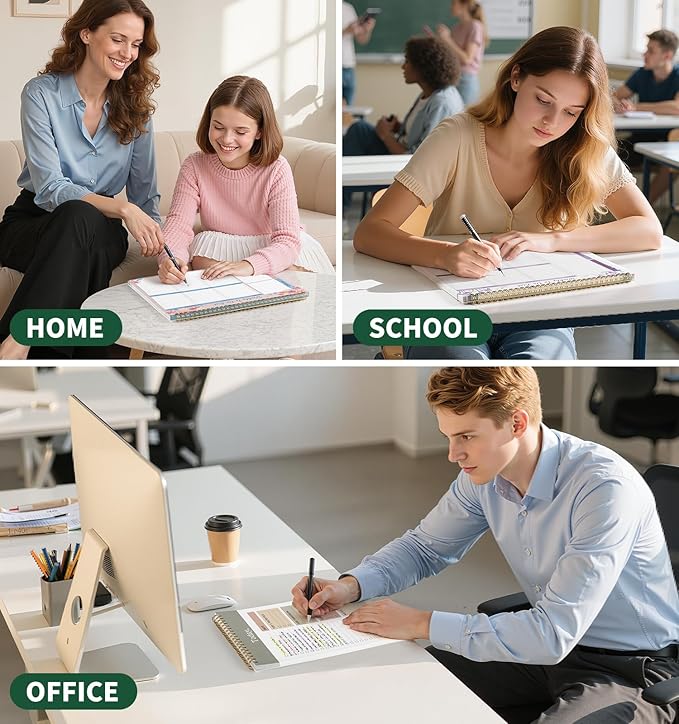 104 Pgs Weekly To Do List Notepad, 52 Duplex-Printed Undated Sheets 100 GSM(8.5"×11") Weekly Desk Planner For Work Home School Office Desk Accessories Supplies & Goal Setting Tasks - Green Foliage