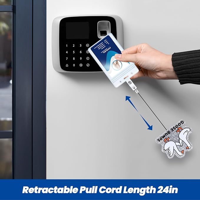 Goose Bumps Funny Nurse Badge Reel, Retractable ID Card Badge Holder, Name Tag Work Badge Clip for Pediatric CCLS MA RN LPN CNA MA ER Night Shift Nurse Nursing Student Doctor, Psychologists Gifts