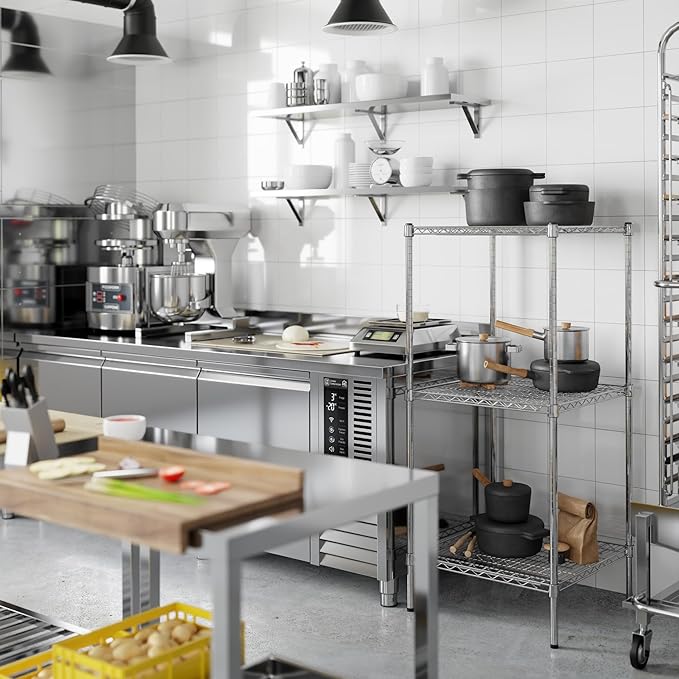 Regal Altair 24" Deep x 24" Wide x 54" Height Wire Shelving Kit | 3-Tier | NSF Commercial Storage Rack Unit