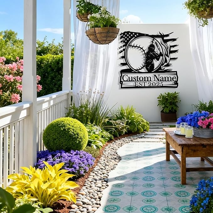 Personalized Softball Metal Sign, Custom Softball Signs Wall Art, Custom Name Sign for Player, Girls Room Decor, Sports Wall Decor, Gift for Girls, Team, Mother, Wife, Daughter