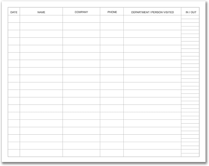 BookFactory Visitor Log Book/Visitor Register/Visitor Sign-in Book - 120 Pages, 8 7/8'' x 7'' - White Bonded Leather Cover, Section Sewn Hardbound (Made in USA)