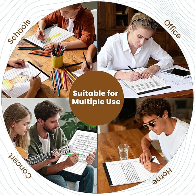 Legal Pads 8.5 x 14 Note Pads, 6 Pack Writing Pads Wide Ruled Notepads, Micro Perforated Notepad, Double-Side Printed Lined Paper Pads 30 Sheets per Notepad, White Legal Pads for Home, Office, School