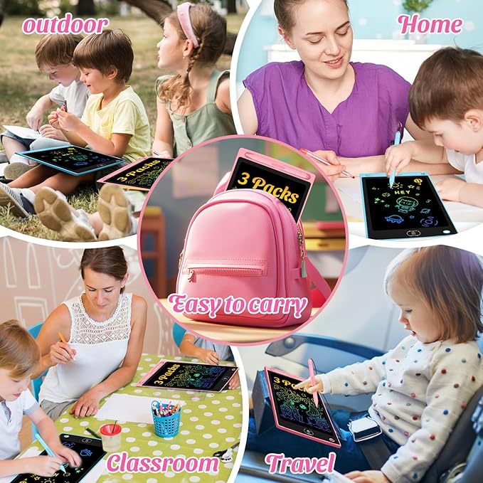 32 Pack LCD Writing Tablet for Kids - Erasable and Reusable Toddler Doodle Board in 8.5 inch, Ideal Drawing Pad for Learning Toy for Ages 3-8, Gift for Girls Boys