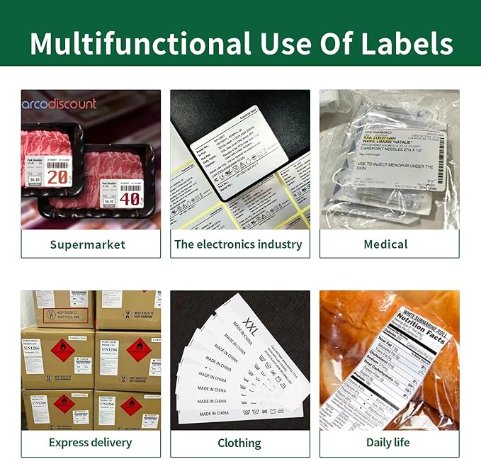 Gemsroyal Colored Labels Printable 2"×3",Neon Moving Label Stickers for Printer,Color Coding Labels 3×2 inch,5 Colors Assorted(Red,Orange,Yellow,Blue,Green),250 Colorful Labels Pack 