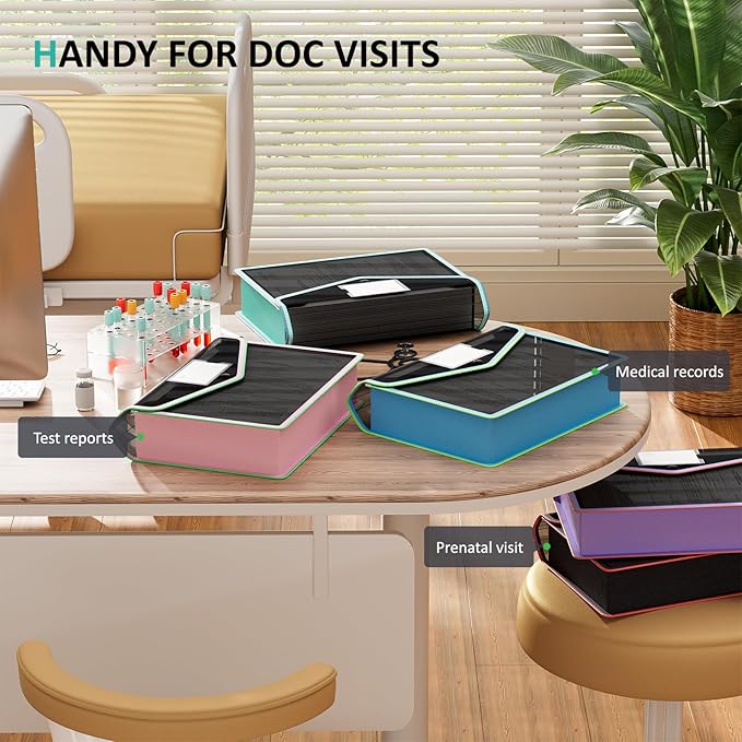 ThinkTex Plastic Expanding File Folder, Black Transparent Envelopes with Snap Closure,Suitable for Home, Office, School and Hospital, Large Capacity,No Dividers, Two-Tone, Fit Letter/A4 Size-5Pcs