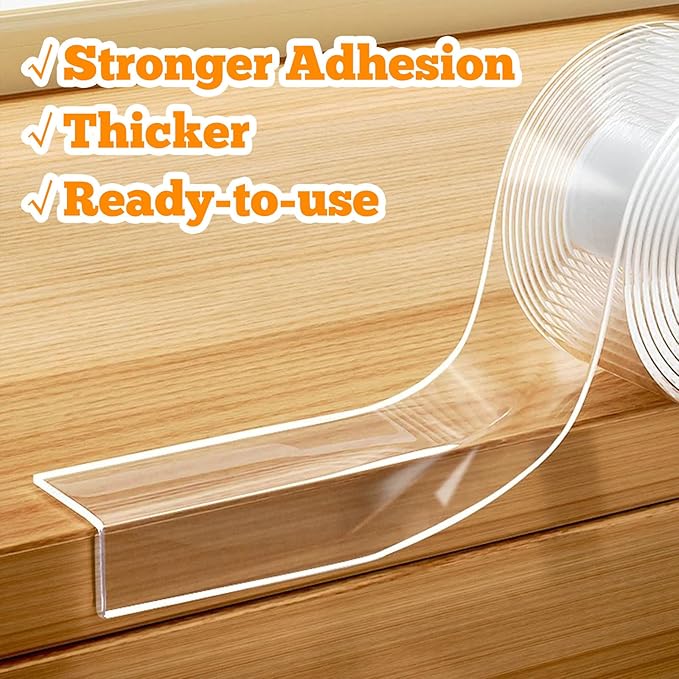 Clear Soft Corner Protectors for Furniture Strip,1.57 in x 13.12 FT Edge Bumper with 6 Corner Guards,Window Edge,Wall Protector,Table Corner Protectors and Fireplace in Family