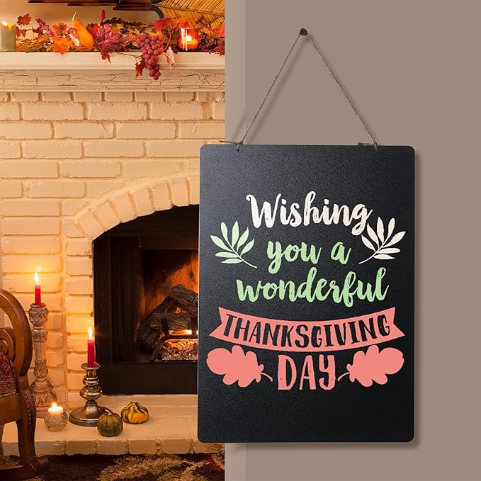 11.7x16.5 Inch Tabletop Chalkboard with Wood Base, Menu Chalkboard Stand, Message Board, Bar and Special Event Decorations, Hanging Double-Sided Chalkboard Sign for DIY Home Decoration,Beech