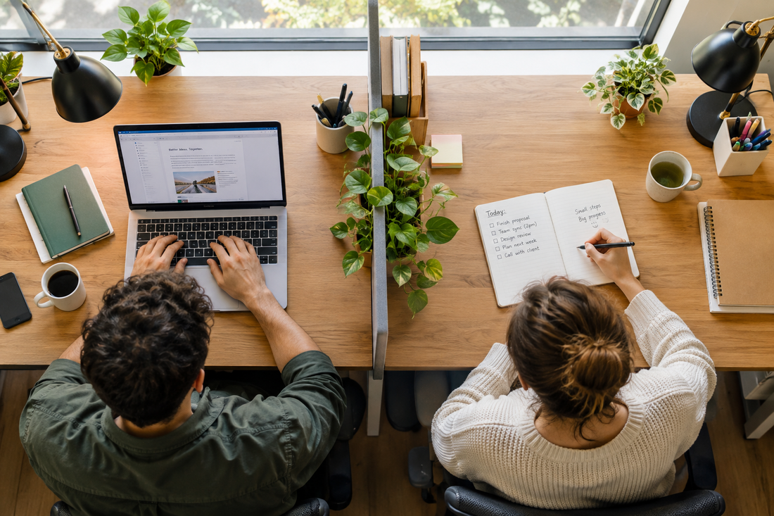 One Desk, Two People: How to Create a Shared Workspace That Actually Works