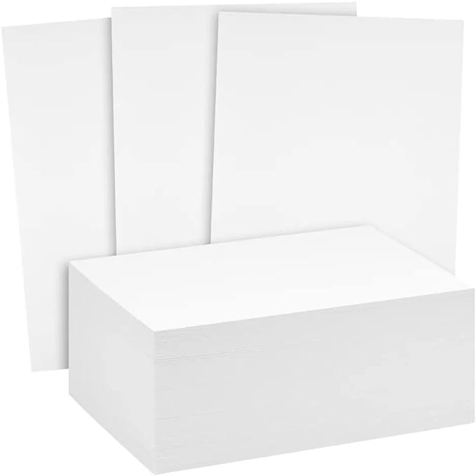 Reskid 200 Pack of Thick Heavyweight Index Cards on 80lb Card Stock - Perfect for Note-Taking, Studying, and Organization - Ideal for Classrooms, Office, and Home Use (5x7, 200, Count)