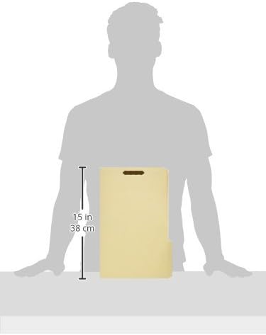 Pendaflex Manila File Folders Legal Size 2 Fasteners | 1/3 Cut Tabs | Reinforced Tabs | For Desk & Drawer | 50 Per Box, Pack of 5