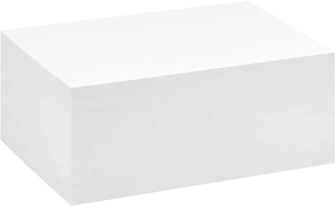 Reskid 100 Pack of White Cardstock - Thick Paper - 5 x 7" Blank Heavy Weight 110lb/14pt Cover Card Stock - Great For Invitations, Announcements and More (5x7, inches)