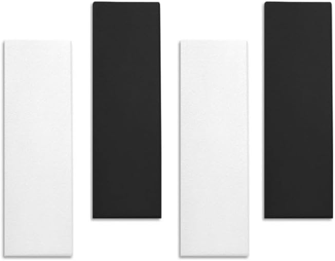 Tönnen Acoustic Panel White | Fiberglass 2-pack | Professional sound absorbing Panel | Decorative sound proof panel | wall panel (36x13x2 in) - White