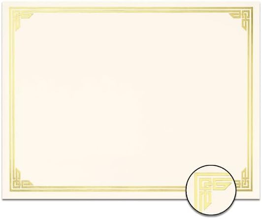 PaperDirect Silver on White Classic Specialty Certificates, 8½ x11, Foil Accents, 50 Count, Certificates And Awards Paper, For School, Work, Diplomas & Award Certificates