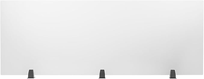 Desk Divider for Students and Desk Privacy Panel, Frosted Acrylic Plexiglass Shield with Clamps for Offices Schools Call Centers, Ideal Cubicle Light Shield - 60”L X22”W