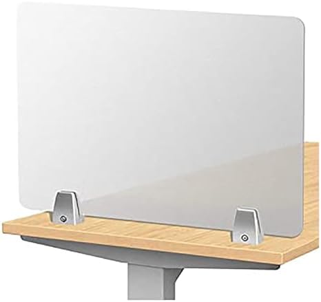 Portable Frosted Acrylic Desk Divider - Free Standing Privacy Panel for Office & Home - Student Test Shield, Desktop Privacy Screen, Noise Reduction, Workstation Privacy Solution