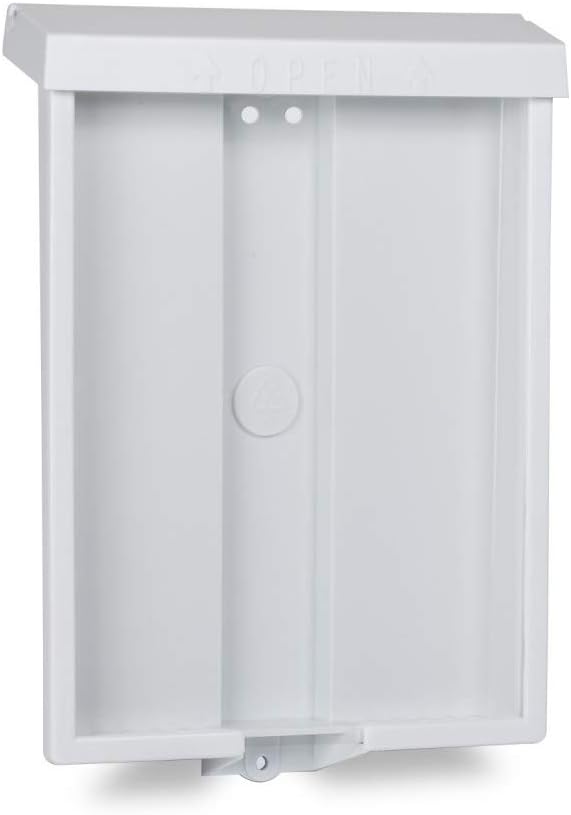 SourceOne 8.5” x 11” Outdoor Realtor Style Brochure Holder with Lid – White – UV Resistant