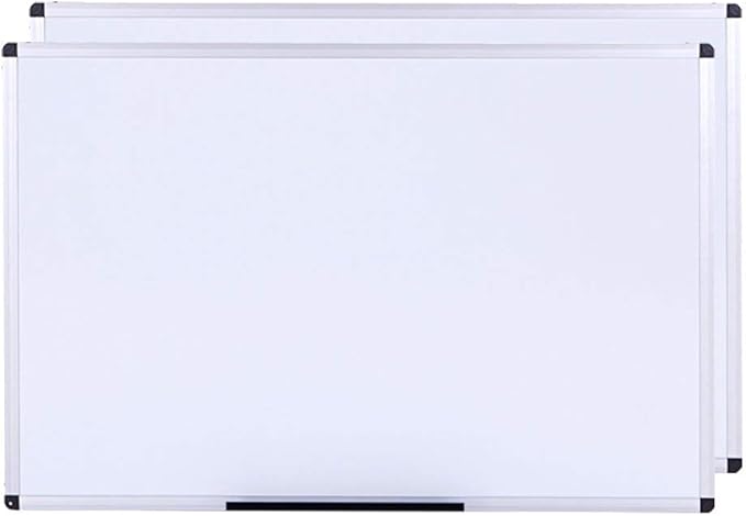 VIZ-PRO Large Magnetic Dry Erase White Board for Wall, 72 X 40 inches, Pack of 2, Aluminum Framed Whiteboard with Marker Tray for School Office Home