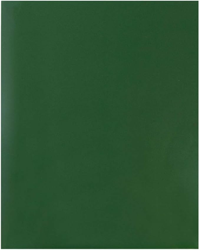 JAM PAPER Laminated Two Pocket Glossy School Folders - Letter Size - High Gloss Green - 6/Pack