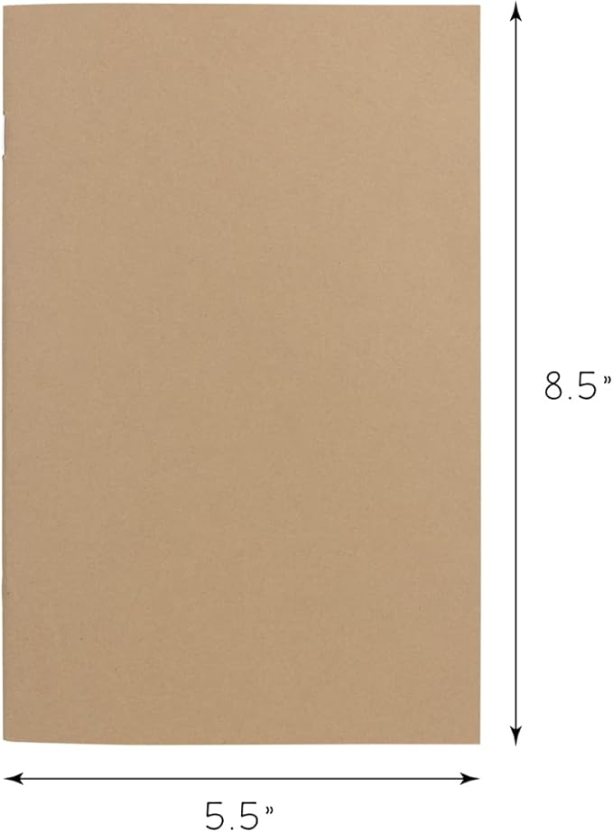 Hygloss Blank Books - Bulk 20 Pack – 5.5" x 8.5" A5 Kraft Paperback Blank Books for Kids to Write Stories, Doodle, Arts & Crafts – Plain Drawing Sketchbook, Unlined Journal, Notebook Without Lines