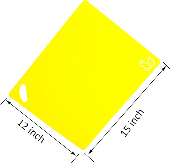 Kimmoker Flexible Cutting Boards Set, Cutting Board Mats for Cooking, 2 Pack Colored Cutting Board Set with Easy-Grip Handles, Flexible Plastic Cutting Sheet Set of 4 (2)