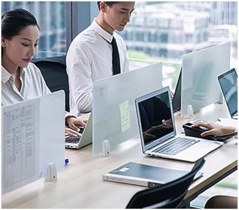 Acrylic Privacy Screen Divider for Desk, Portable Frosted Tabletop Panel, Office & School Workstation Visual Barrier, Clear-B 100x30cm/39.4x11.8in