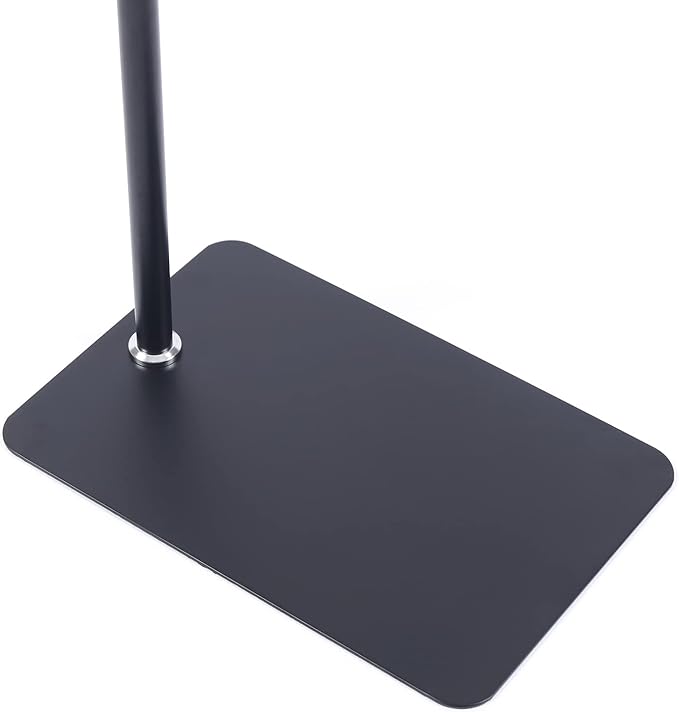 Fufiea Floor Stand for Tablet & Phone, 63" Heavy-Duty Carbon Steel Stand with 360° Rotation, Knob-Locking Stable Base for iPad, Monitor, Video Calls, Home Office & Bedroom (Black)