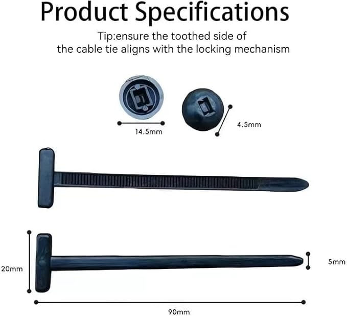 200 Pcs Nylon Universal Cable Tie Buckle with PP Storage Box - Multifunctional Zip Ties with Pin & Button, UV Resistant Fasteners for Car Repair, Bumper & Fender Clips (100PCS)